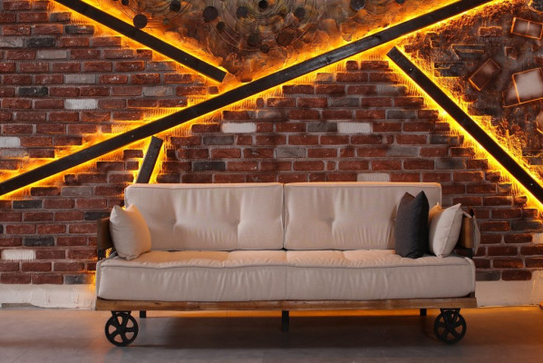 Luxury Sofa Couch Upholstery Furniture 3+3 Seat Suite with Coffee table Loft