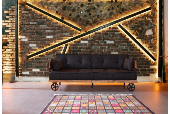 Luxury Sofa Couch Upholstery Furniture 3+3 Seat Suite with Coffee table Loft