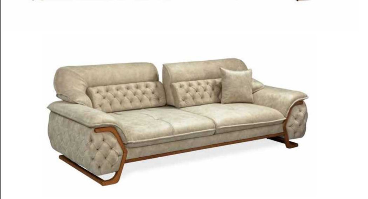 Chesterfield Adjustable Back Three Seat Sofa Luxury Couch Furniture