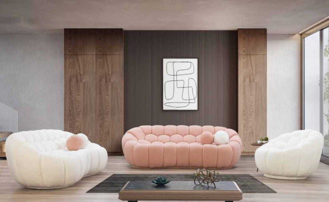 Modern Sofa set 3+3+1 Seater Luxury Couch Armchair Textile Furniture new