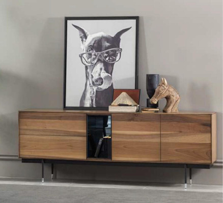 Practical chest of drawers in brown in a modern style with storage space new -