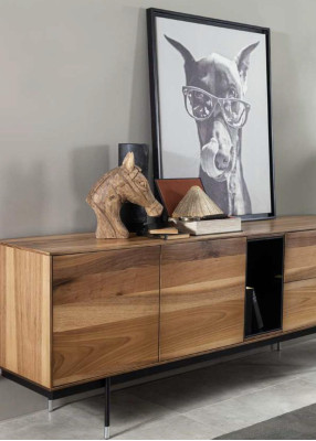Practical chest of drawers in brown in a modern style with storage space new -