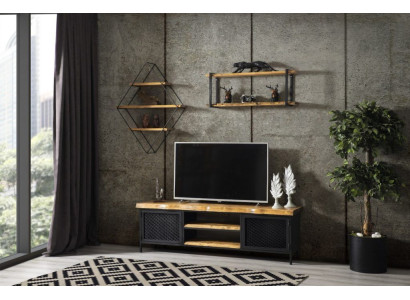 Pioneer Time Furniture Wardrobe Sideboard Wood TV Cabinet Lowboard Shelf 3pcs. set