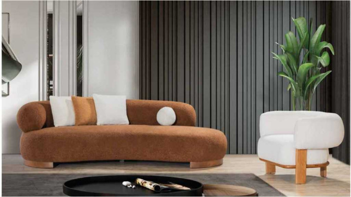 Modern textile sofa set three seater + armchair luxury couch living room