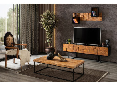 TV stand Coffee table TV cabinet Wood Furniture Real wood Wall unit Wall unit Coffee table