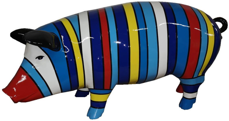 Home Decorative Sculptures Abstract Pig Design Statues Figures Figure Decoration