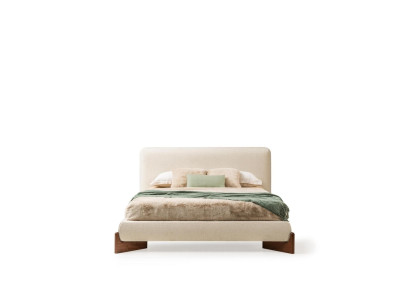 Bedroom Bed Double bed Bed Bed Frame Upholstery White Sleeping Place