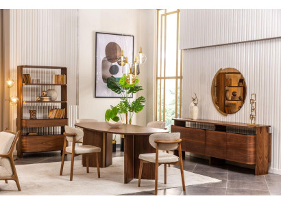 Dining room Suite Dining set Dining corner Dining table Chairs Brown Set 10 pieces