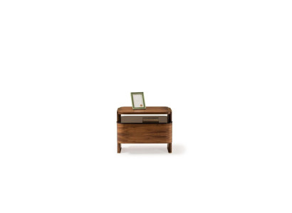 Group Bedside tables Nightstand Nightstand Brown Wood Set 2pcs