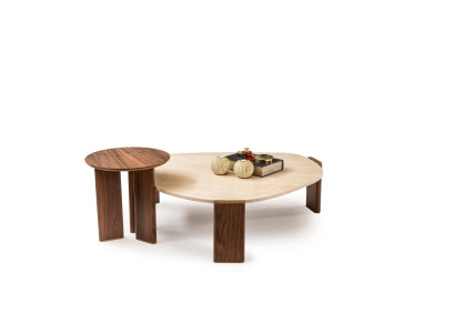 Sofa table wooden table Group Coffee table Side table Coffee table Brown