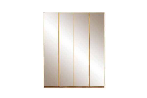 Wardrobe Wooden Cabinet Mirror Wardrobe Wardrobe Brown