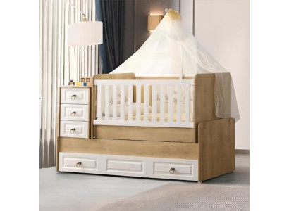 Stylish childrens bed from light wood luxurious bed frame perfect new