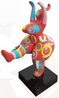 Sculpture Abstract Design Statue Colorful Figures Hand Painted Decoration Men new