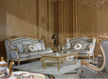 Baroque Rococo Sofa set 3+2+1 Complete Set Sofa Suite Couch Sofas Upholstery