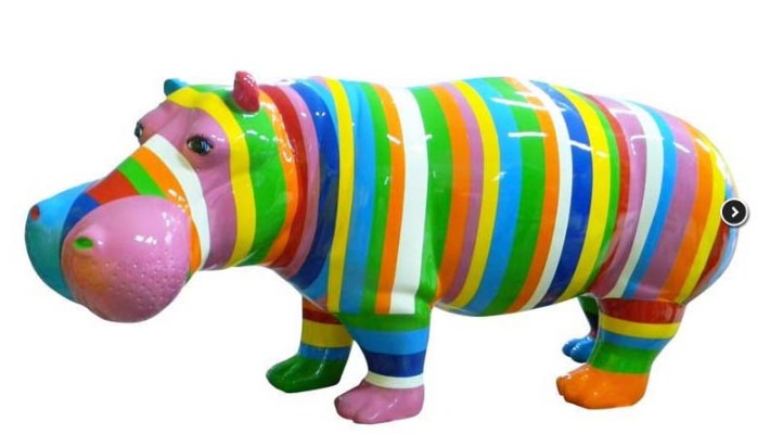 Designer Abstract Figure Modern Figures Decoration Hippo Garden Sculptures