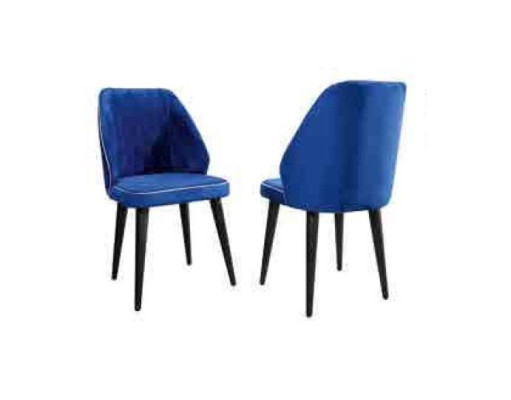 Compact, soft wooden stool on black legs for Dining room