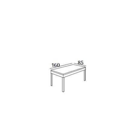 Dining table from Wood and 4 Chairs with upholstered Seat and Stool for the Dining room