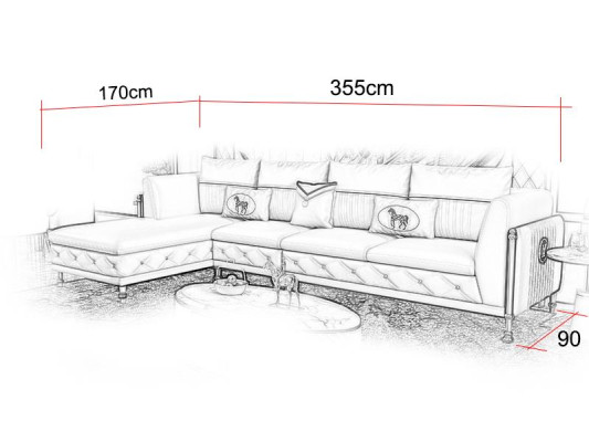 Luxurious Living room Corner suite Corner sofa Corner sofa Sofa Upholstery Corner Couch Leather