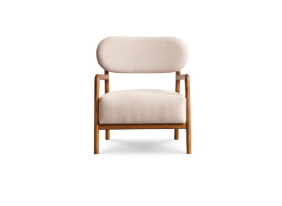 Modern Armchair Single Seater 1 Seater Fabric Armchair Beige Design Club Chair