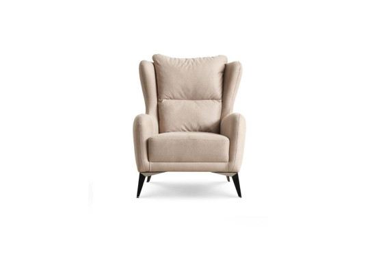 Luxury Armchair Single Seater 1 Seater Fabric Armchair Beige Living room Modern