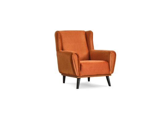 Armchair Single Seater 1 Seater Fabric Armchair Orange Design Club Chair Modern