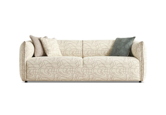 Three Seater Sofa 3 Seater Beige Fabric Sofa Fabric Modern Upholstered Sofa new
