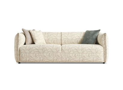 Three Seater Sofa 3 Seater Beige Fabric Sofa Fabric Modern Upholstered Sofa new