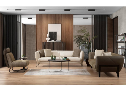 Sofa Sofa set 3+3+1 Seater Couch Upholstery Suite Living room Sofas Designer