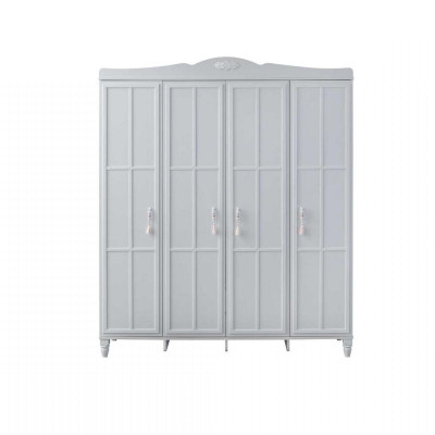 Big Wardrobe Children's Wardrobe Wardrobe Wood White Wooden Cabinet Modern