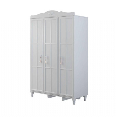 Luxury Wardrobe Children's Wardrobe Wooden Wardrobe Wood White