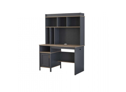 Desk Shelves Office desk Computer desk Wood Gray Childrens room