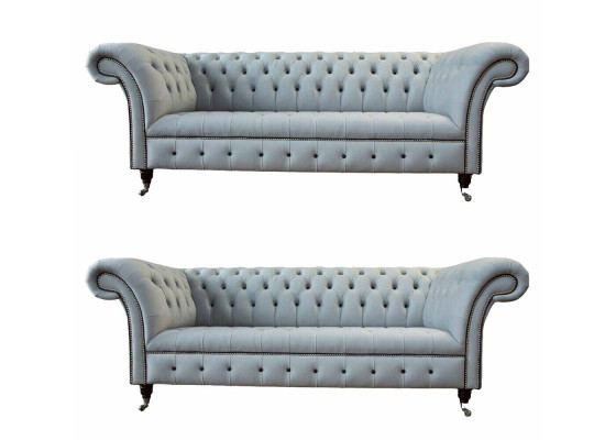 Designer Living room Set 2x 3 Seater Sofas Luxury Living room Set Furniture