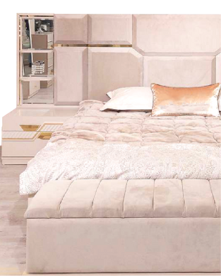 Bedroom Set Modern Double bed 2x Bedside tables Luxury Wardrobe new