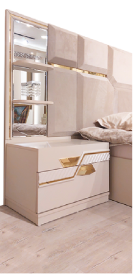 Bedroom Set Modern Double bed 2x Bedside tables Luxury Wardrobe new