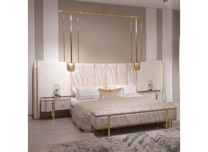 Bed 2x Bedside tables Bedroom Complete Luxury Furnishings new Furniture