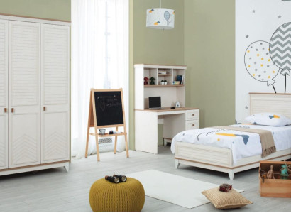 Bedroom Sets Youth Bed Childrens bed White Wood Set 4-piece Bed Modern