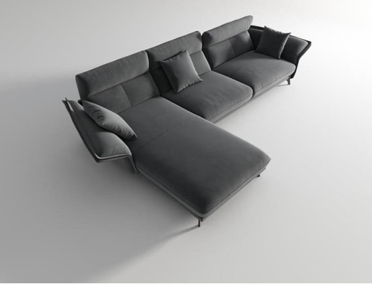 Sofa Fabric L-shape Couch Living landscape Corner sofa Suite Modern Design Couches