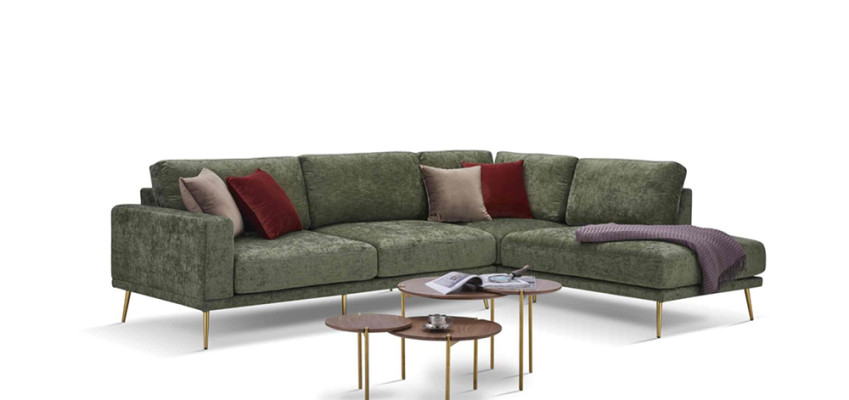 Design Fabric L-shape Couch Living landscape Corner sofa Suite Modern Sofa Upholstery