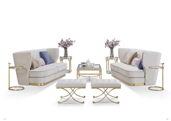 Design Luxury Couch 4 Seater Upholstery Sofa - Italian Style Living room Furniture