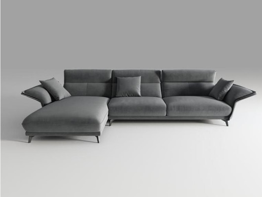 Sofa Fabric L-shape Couch Living landscape Corner sofa Suite Modern Design Couches