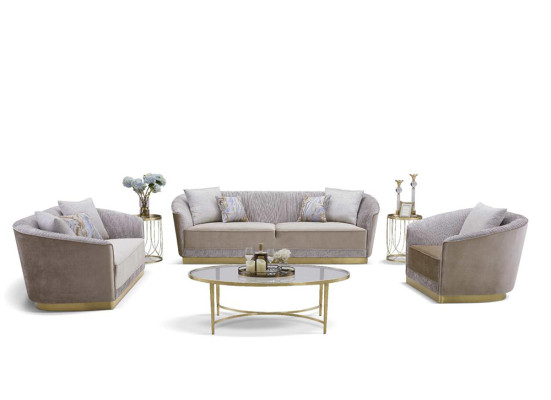 Designer Sofa Sofa set 3+2+1 Seater Couch Upholstery Suite Living room Sofas