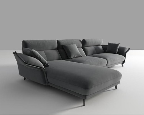 Sofa Fabric L-shape Couch Living landscape Corner sofa Suite Modern Design Couches