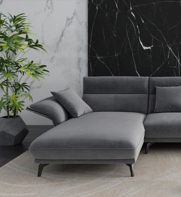 Sofa Fabric L-shape Couch Living landscape Corner sofa Suite Modern Design Couches