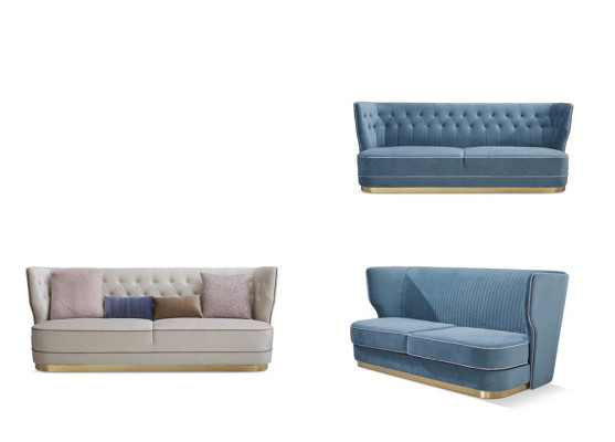 Design Luxury Couch 4 Seater Upholstery Sofa - Italian Style Living room Furniture