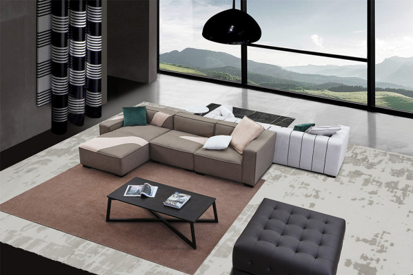 Corner sofa Living landscape Sofa Couch L-shape Upholstery Couches Leather Design Italy