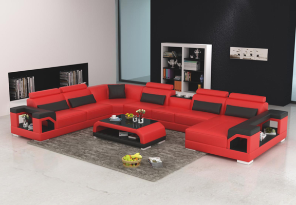 Designer Sofa Couch Corner sofa with Stool Upholstery Suite Living landscape U-shape