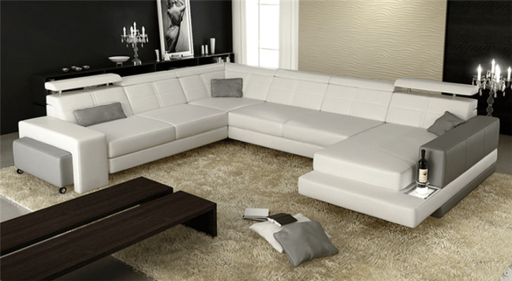 Design Couch Luxury Couches Leather Sofa Seat Corner Suite Upholstery Corner Couch White
