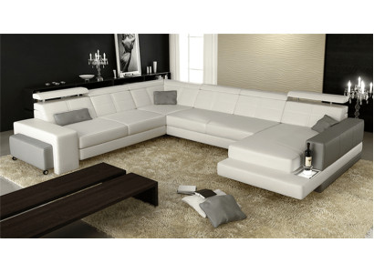 Design Couch Luxury Couches Leather Sofa Seat Corner Suite Upholstery Corner Couch White