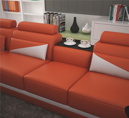 Leather sofa Corner sofa Sofa Couch Upholstery Living landscape Leather Sofas Suite U-shape