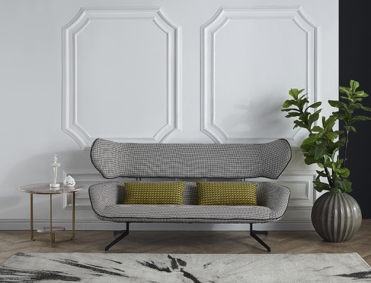 Upholstered bench Bench seat Stool Bench seat Seat furniture Design Sofa Fabric Relax Couch 130cm